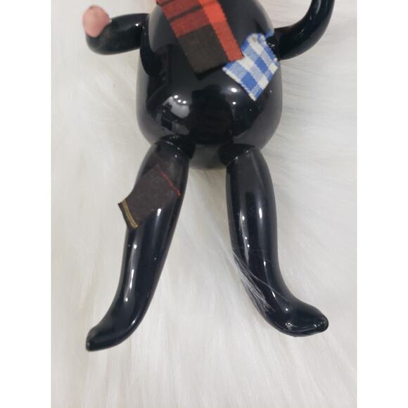 VTG Soffieria De Di Carlini‎ Blown Glass Christmas Ornament Scarecrow Patchwork - Picture 5 of 8